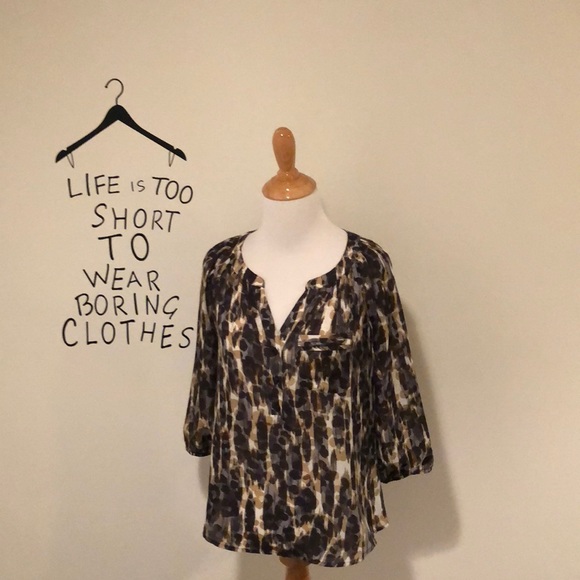 LOFT Tops - Loft Animal Blouse